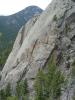 View of The Bookend from the belay ledge atop the second pitch of White Wha...