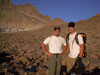 Me and Michael at the beginning of the Boulder Field.  The Keyhole is right...