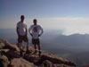 Me and Michael on the summit of Longs Peak with the Big Elk Fire raging off...