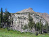 View of Point 11,960 from near Lake Agnes....