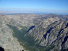 Looking northwest into Cascade Canyon from the summit of Teewinot....