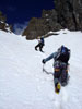 Charles and Fabio continue the ascent as the snow gets softer and softer....