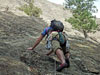 Me starting out the first of nine pitches. The bottom part of the rock that...
