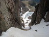 Brian and Michael on the first pitch of Notch Couloir....