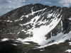 View of The Snave and Mount Evans' north face from Mount Spalding's east ri...