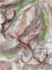 Map of our route:  Solitude Lake, northwest face to the summit of Arrowhead...
